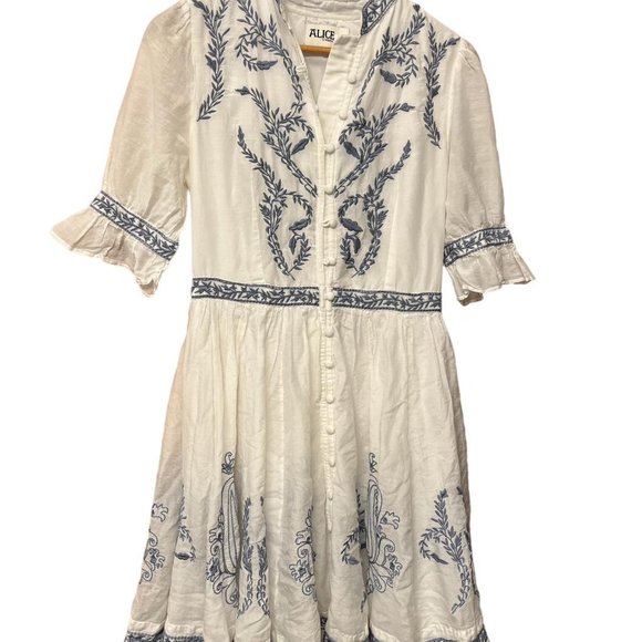 Alice by Temperley cotton and silk dress UK 10 US 6 - Picture 1 of 4